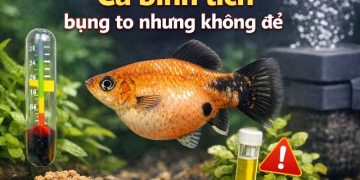 Cá bình tích bụng to nhưng không đẻ