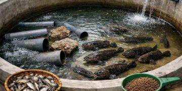 Kỹ thuật nuôi cá bống tượng trong bể xi măng: Dễ làm, Dễ Lãi